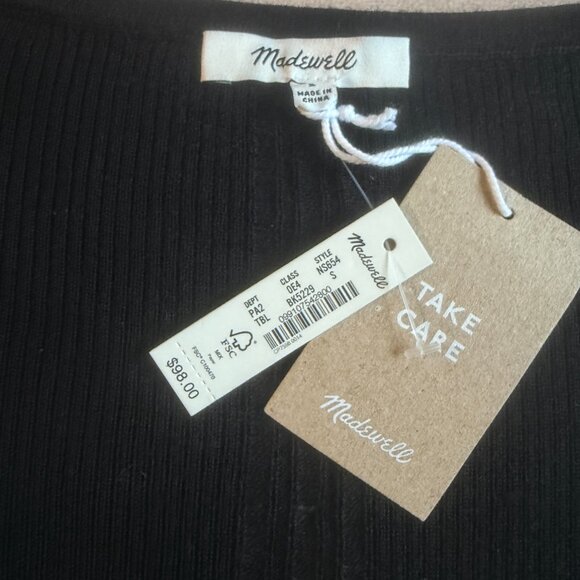 Madewell Merino Wool-Silk Blend Scoopneck Sweater • size small • NWT • NS654 - Picture 7 of 13